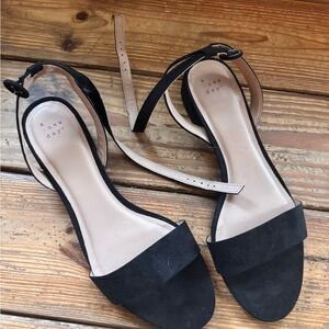 A New Day Black Ankle-Strap Sandals